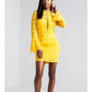 Mustard lace dress. New without tags